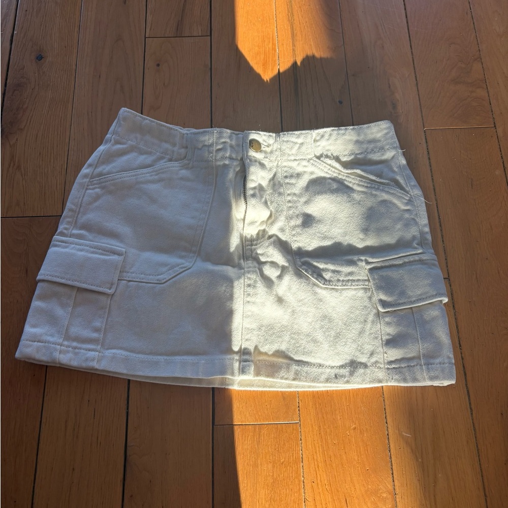 Boathouse White Cargo Mini Skirt